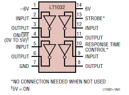 LT1032, 4-канальный низкопотребляющий приемник 